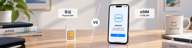 일본 유심과 eSIM 차이 비교
